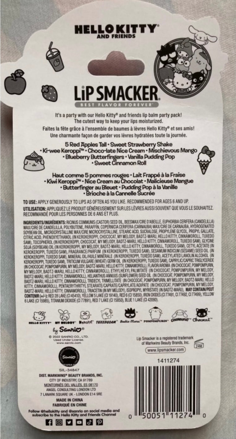 Sanrio Lip Smackers Pack (8 pc)