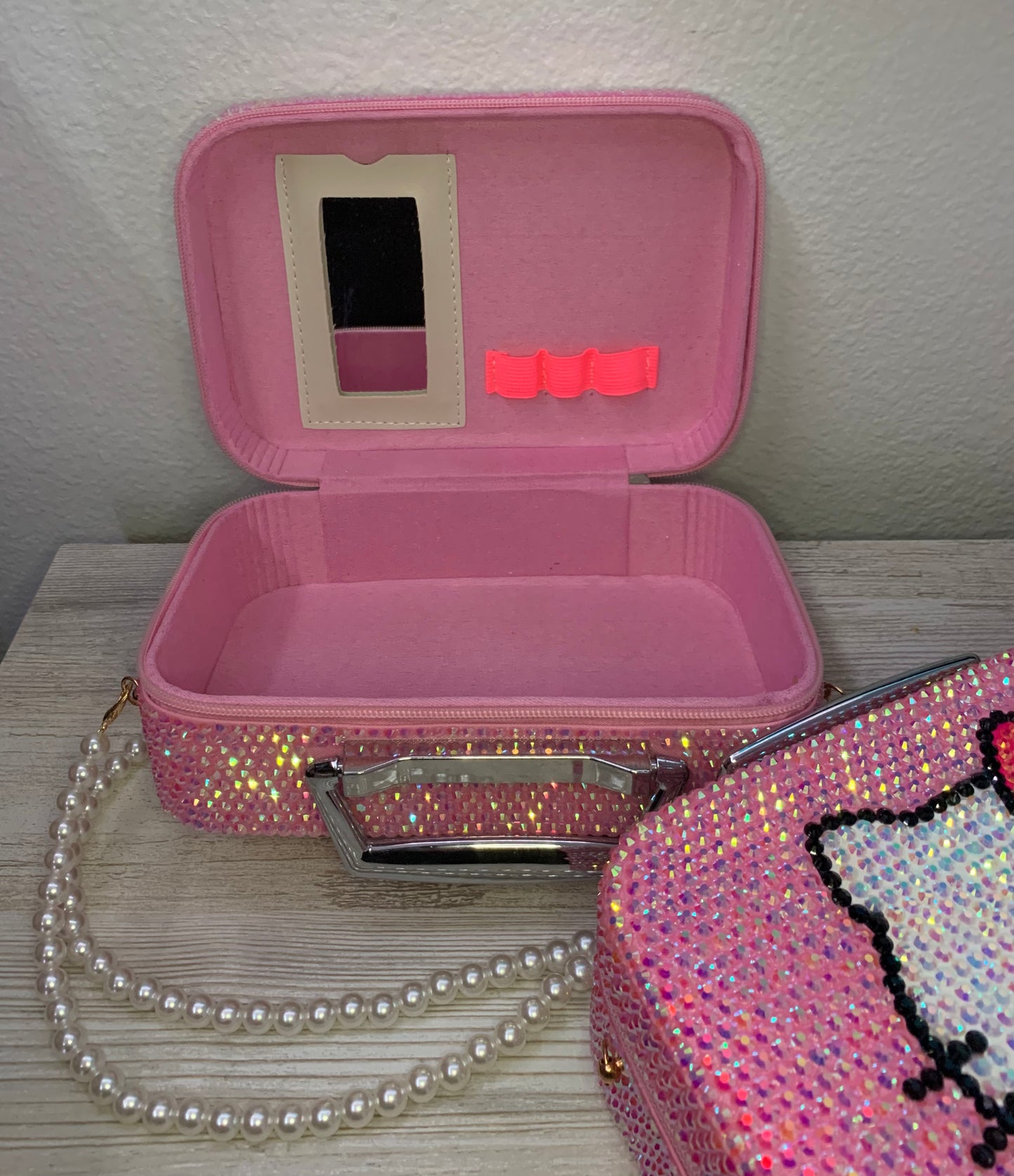 Rhinestone Makeup Box